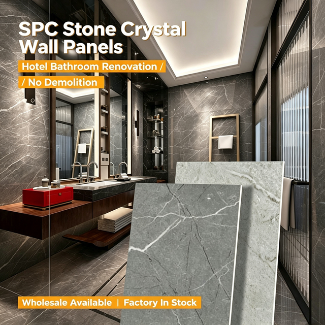 SPC Rigid Wall Panel, Waterproof Mineral Composite Panel for Interior Decoration