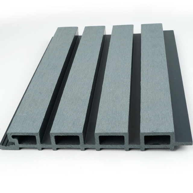 WPC Fluted Wall Panel Weather Resistant Exterior Wall Cladding For House Garden