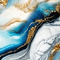 Deep Blue Gold Marble