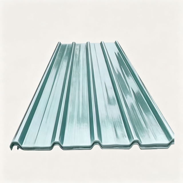Translucent Corrugated FRP Fiberglass Roofing Sheet | UV‑Resistant Light Transmission Roof Panel for Greenhouse, Shed, Carport