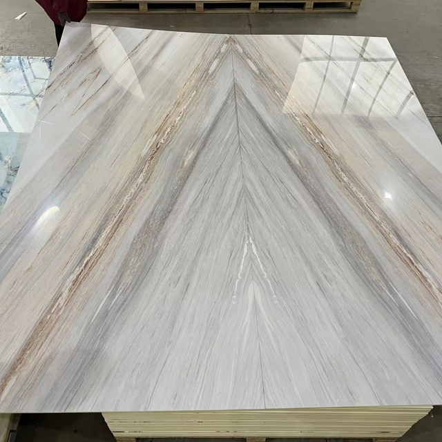 Nordic Style UV Wall Panel, Wood Grain PVC UV‑Coated Decor Sheet for Living Room & Kitchen